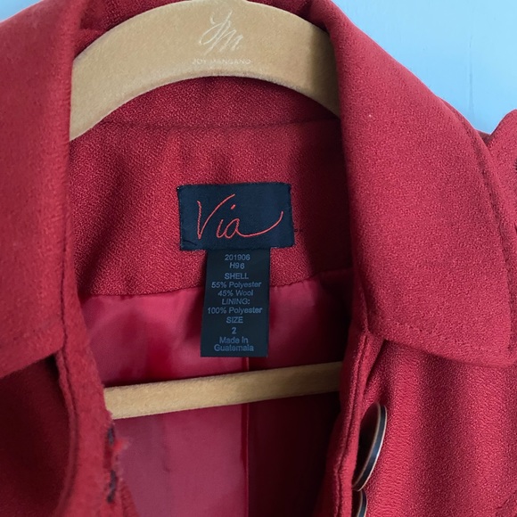 Victoria Secret Red Trench Coat - Picture 5 of 12